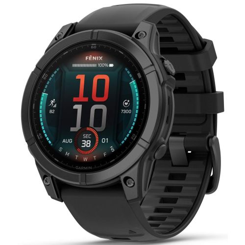 Garmin Fenix E 47mm Stainless Steel Slate Gray / Black 010-03025-01, čierne