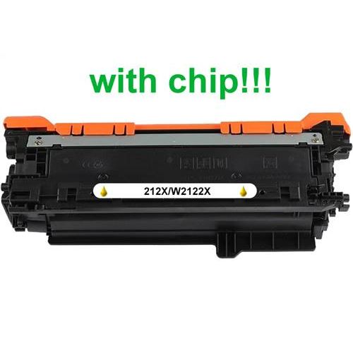 Kompatibilný toner pre HP 212X / W2122X-Plne funkčný čip! Yellow 10000 strán