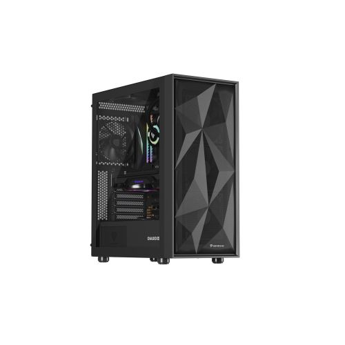 Počítačová skriňa Genesis DIAXID 605F / Midi Tower / Transpar. / Čierna NPC-2046