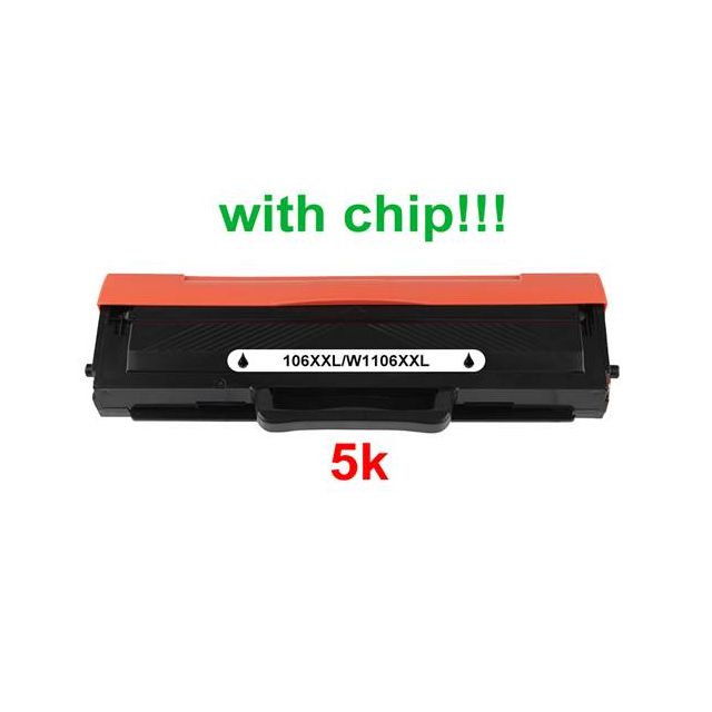 Kompatibilný toner pre HP 106XXL / W1106XXL-Plne funkčný čip! Black 5000 strán