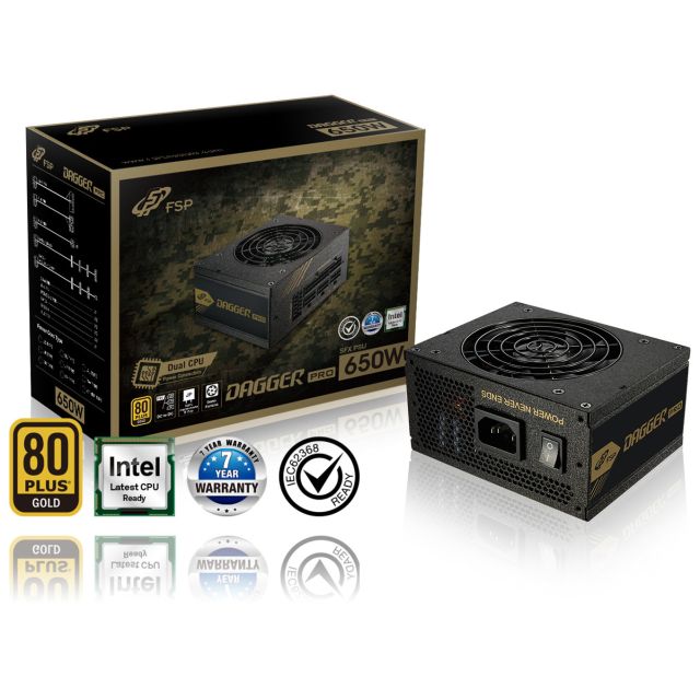 FSP DAGGER PRO / 650W / SFX / 80PLUS Gold / Modular / Retail PPA6504801